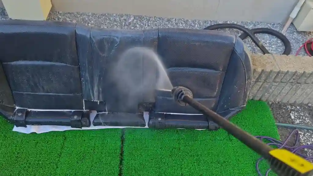 後部座席シート洗浄