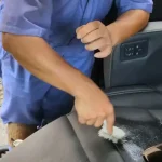 パンチングレザーシートの清掃